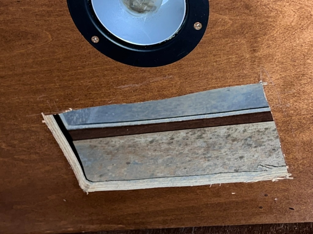 Mold on HVAC duct panel during inspection in Kendall, FL
