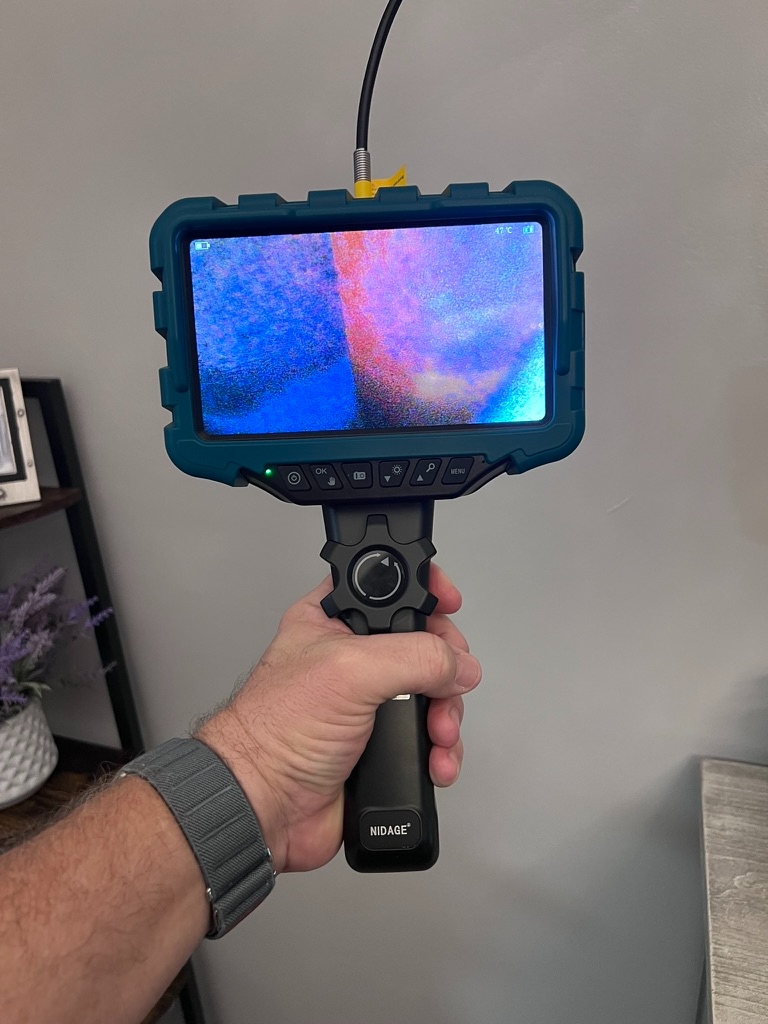 Thermal imaging showing temperature differential from moisture in Broward County, FL
