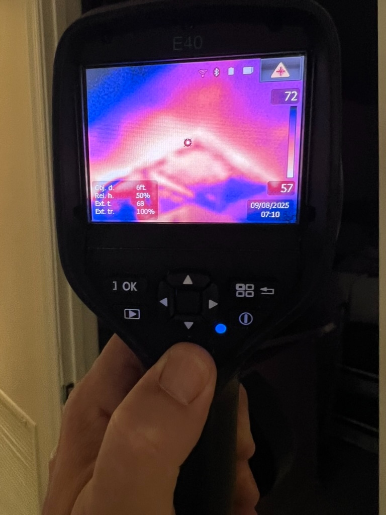 Thermal imaging of wall cavity moisture infiltration in Broward County, FL